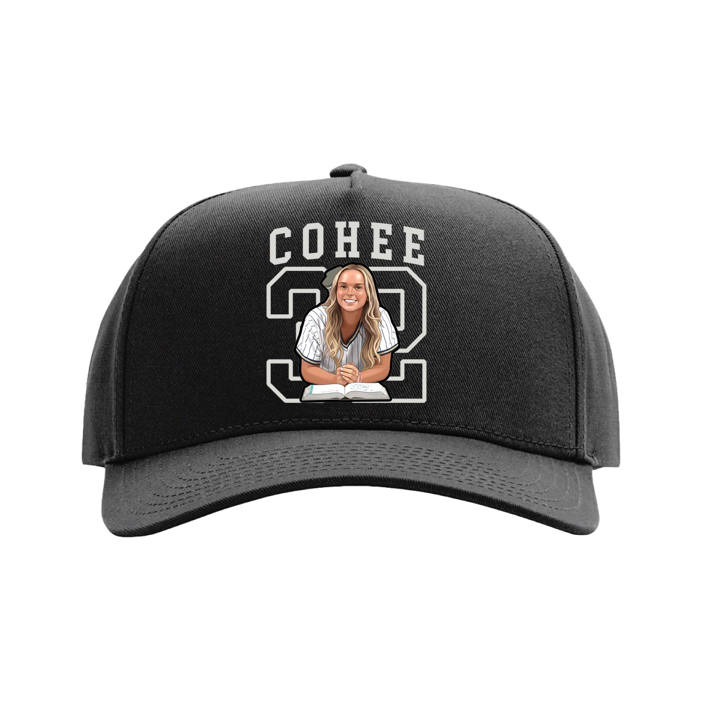 Full Fabric Five-Panel Champ Cap — Shirsey in Black