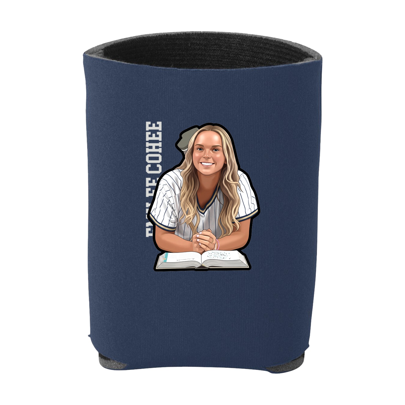 Can Holder — Name Vertical in Navy