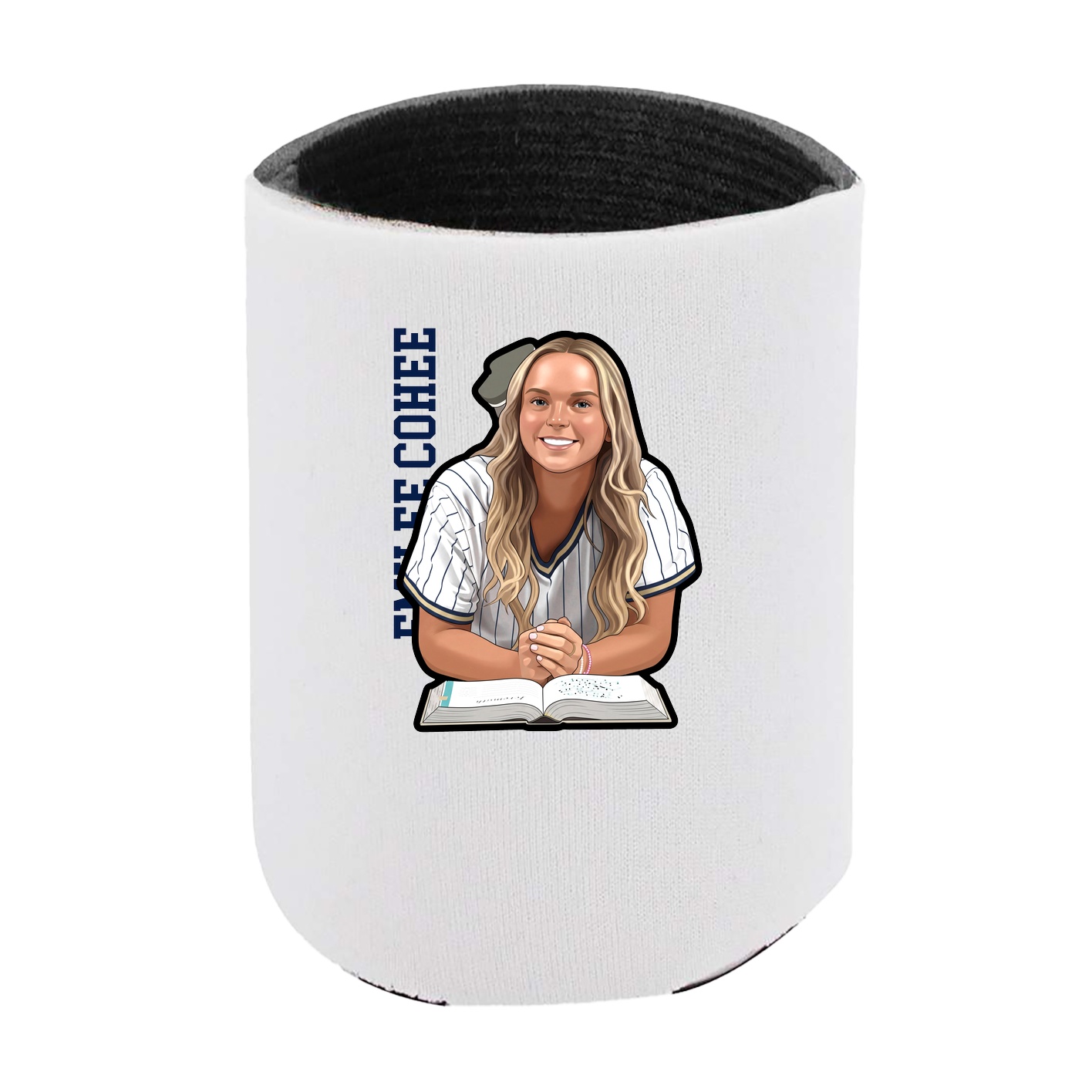 Can Holder — Name Vertical in White