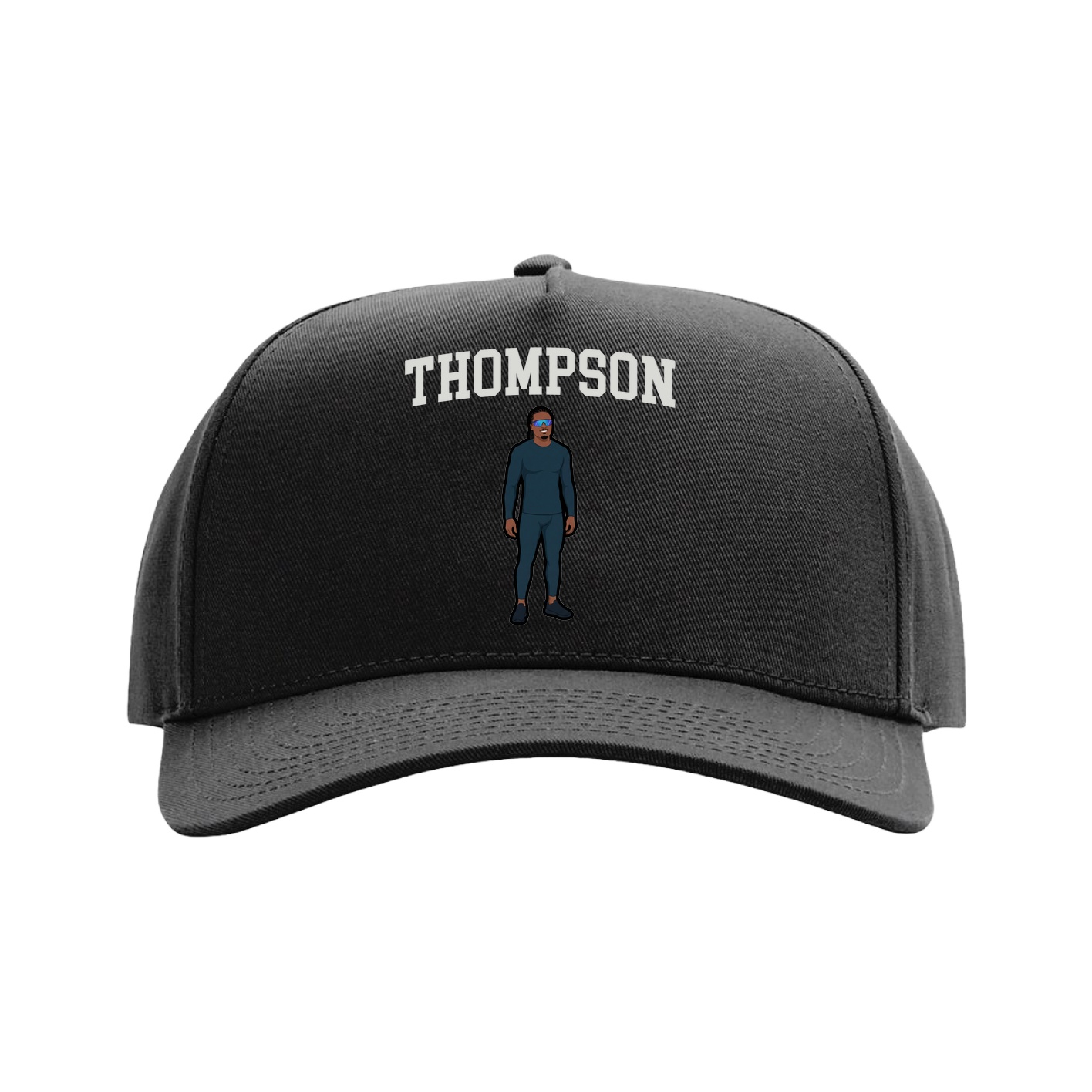 Full Fabric Five-Panel Champ Cap — Shirsey in Black