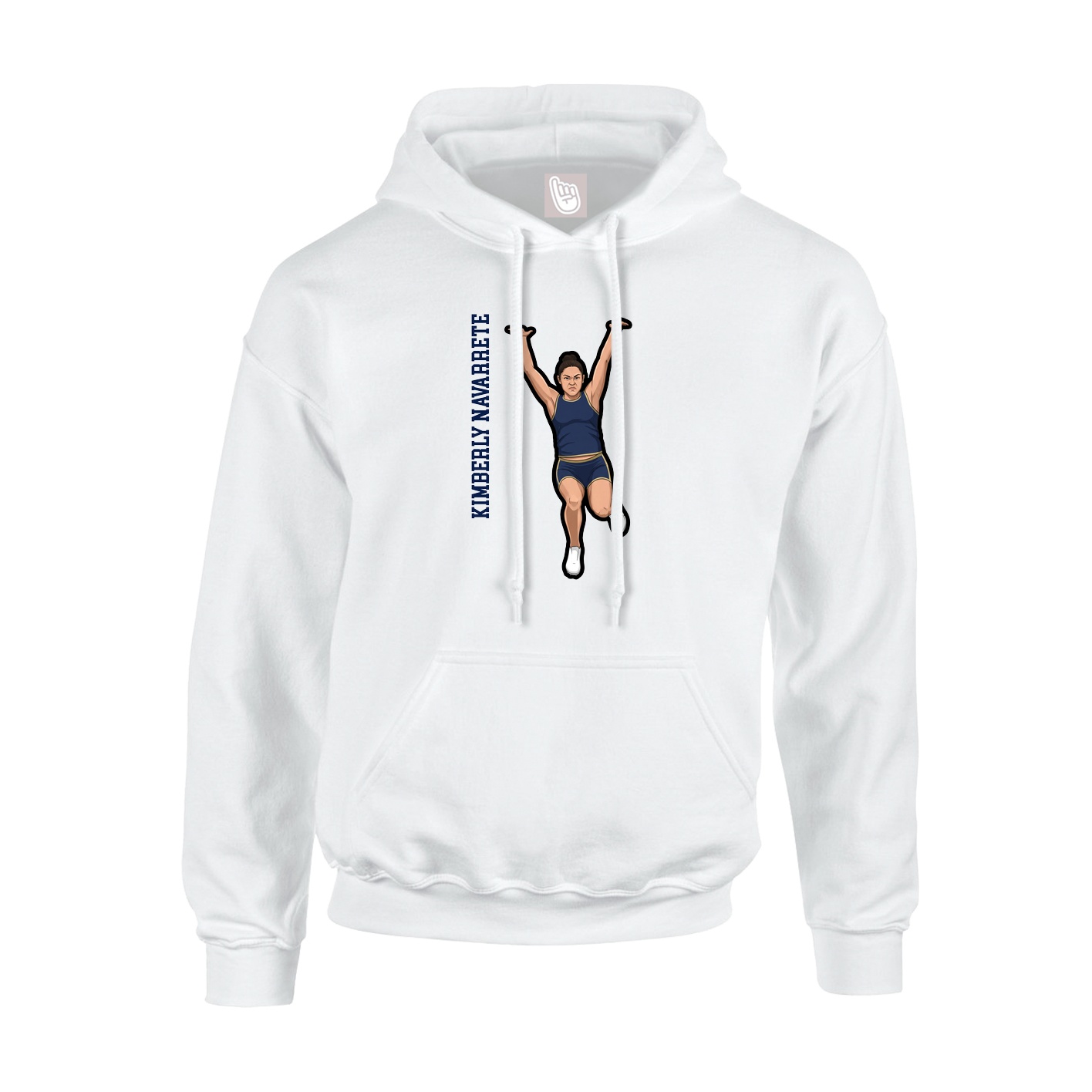Hoodie — Name Vertical in White