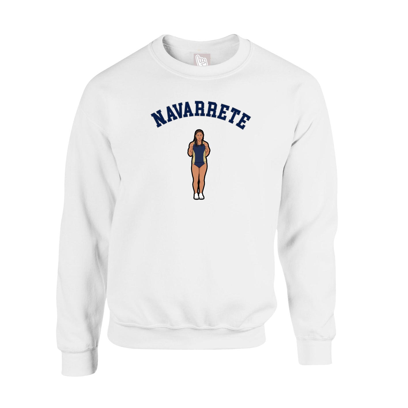 Fleece Crew — Shirsey Arch in White