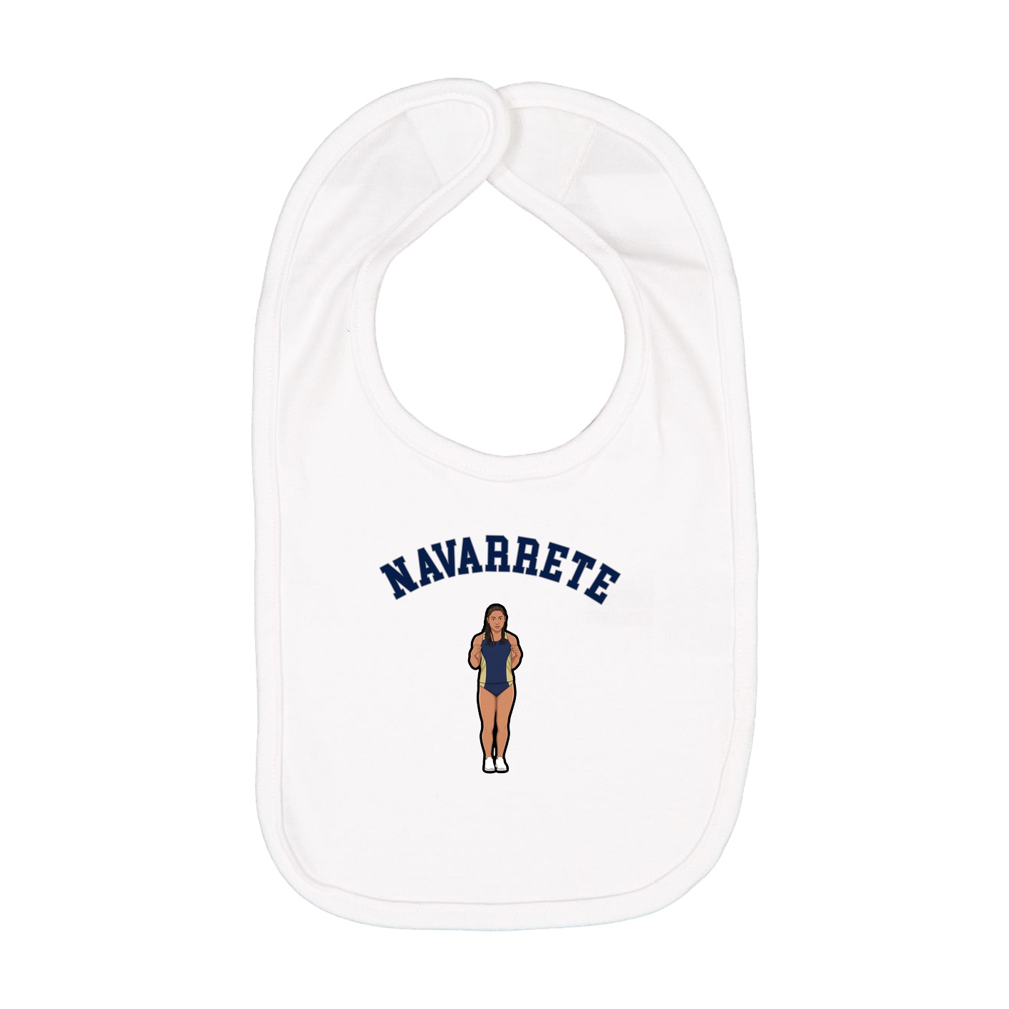 Infant Bib — Shirsey Arch in White