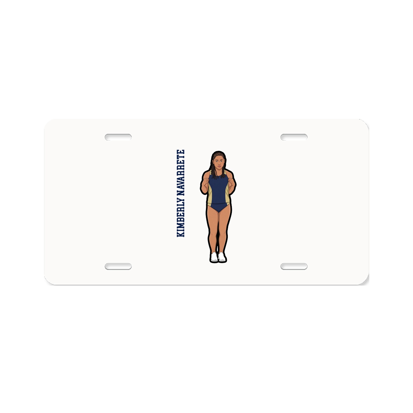 License Plate — Name Vertical in Classic