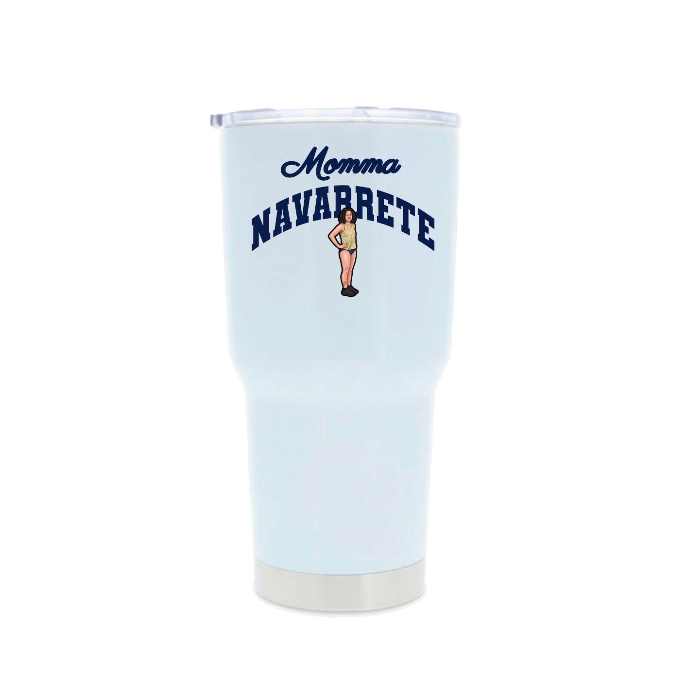 30oz Stainless Steel Tumbler — Mothers Day Arch in White