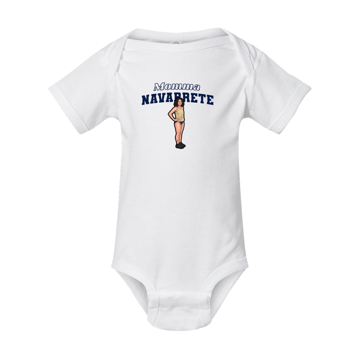 Baby Onesie — Mothers Day Block in White