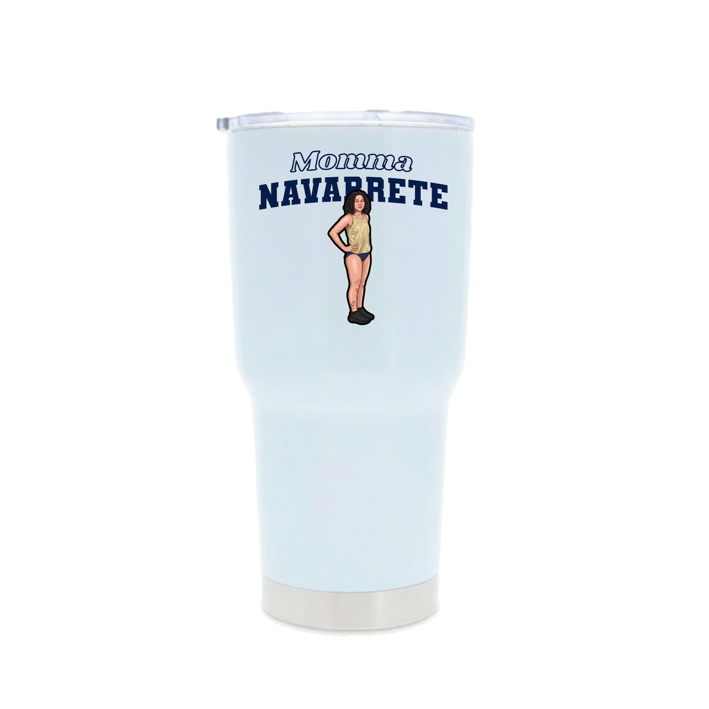 30oz Stainless Steel Tumbler — Mothers Day Block in White
