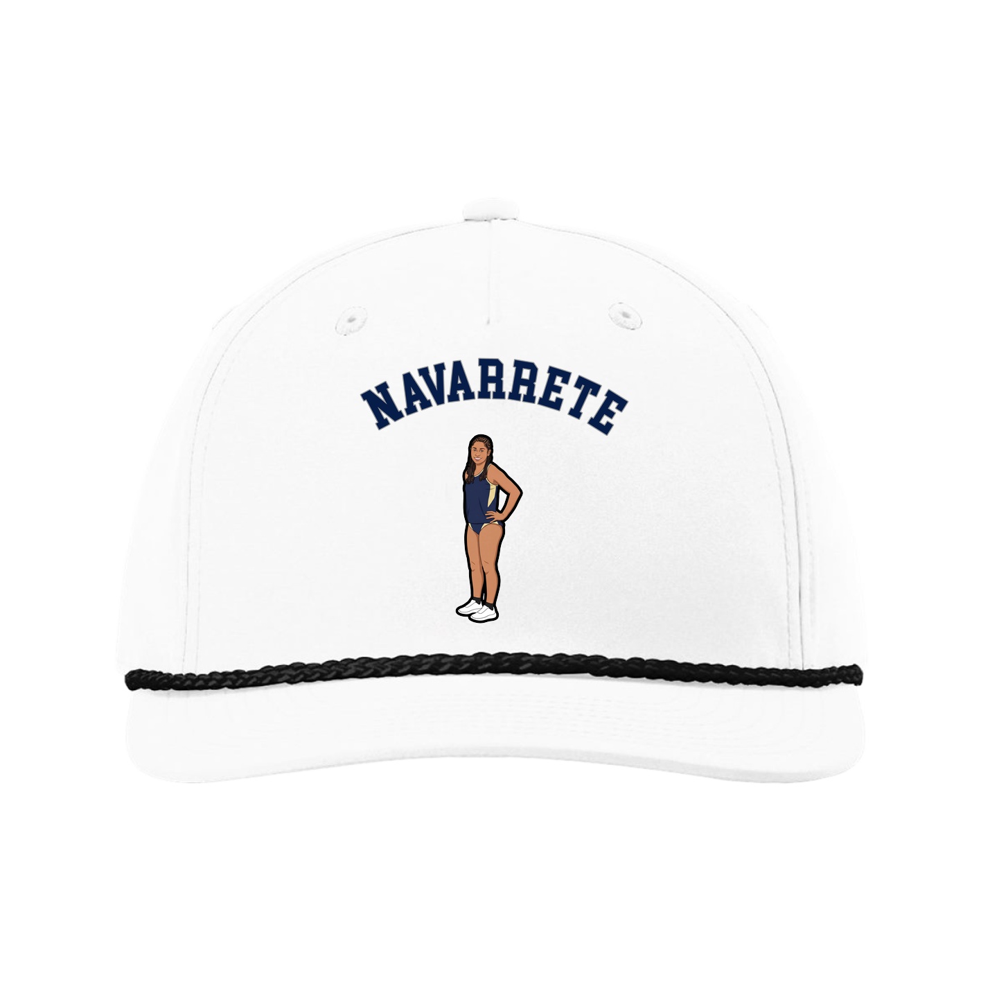 Five-Panel Classic Rope Cap — Shirsey Arch in White