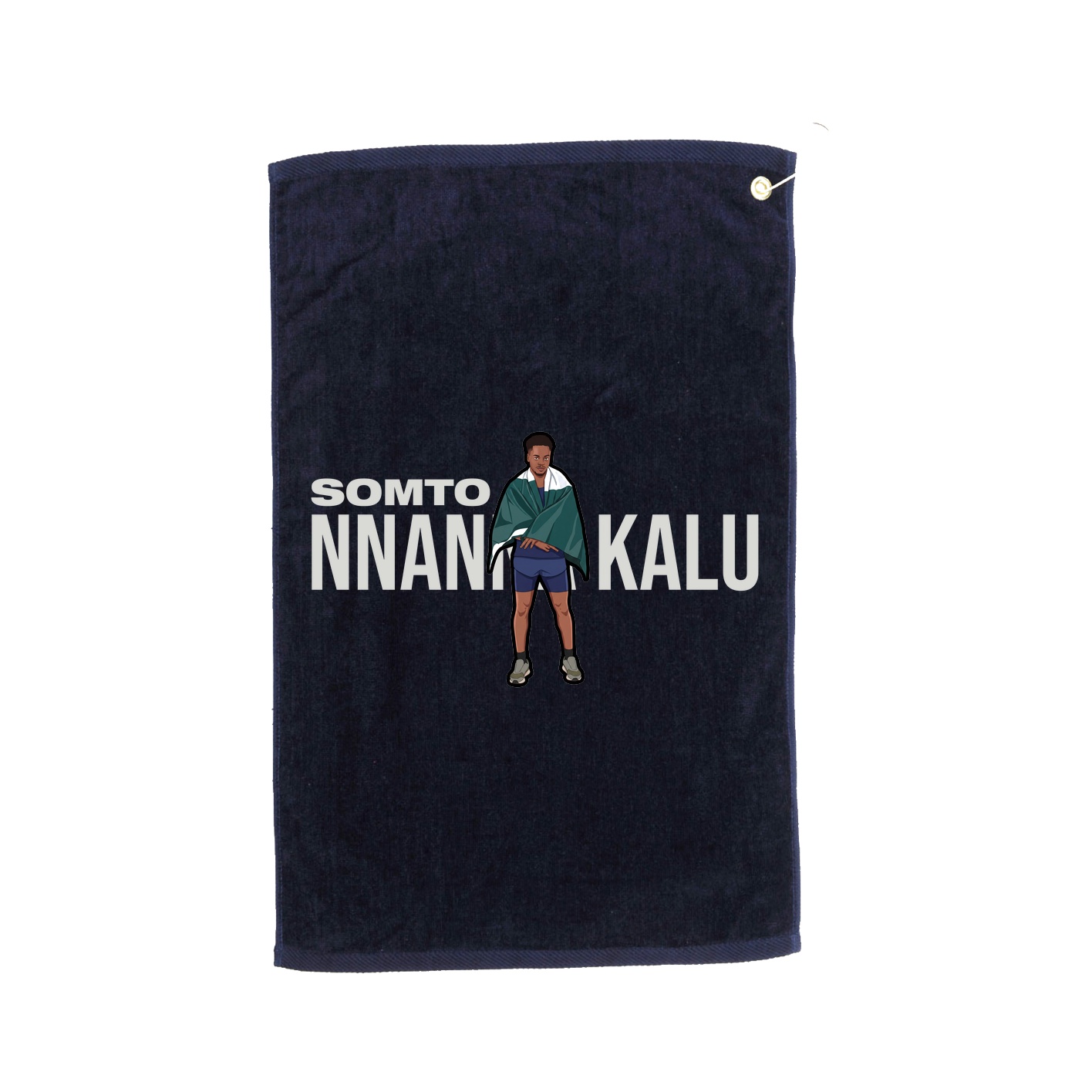 Golf Towel — Player Name in Navy