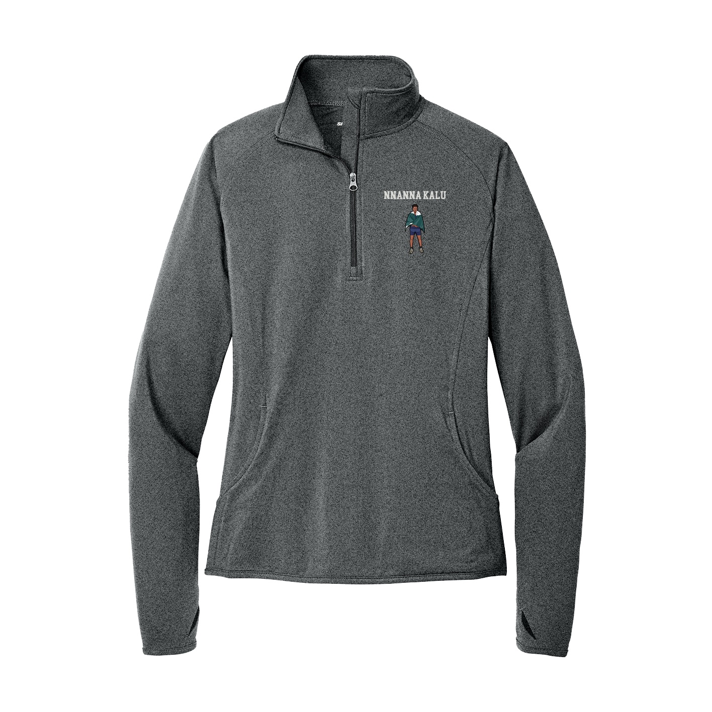 Women's Q-Zip Pullover — Shirsey in Grey