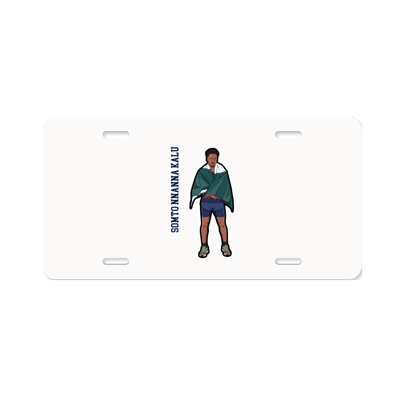 License Plate — Name Vertical in Classic