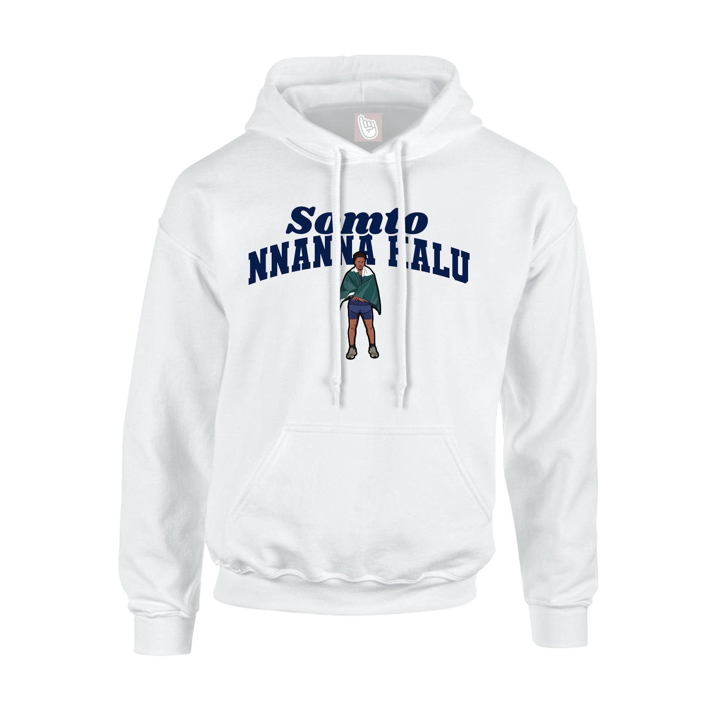 Youth Hoodie — Signature Arch in White