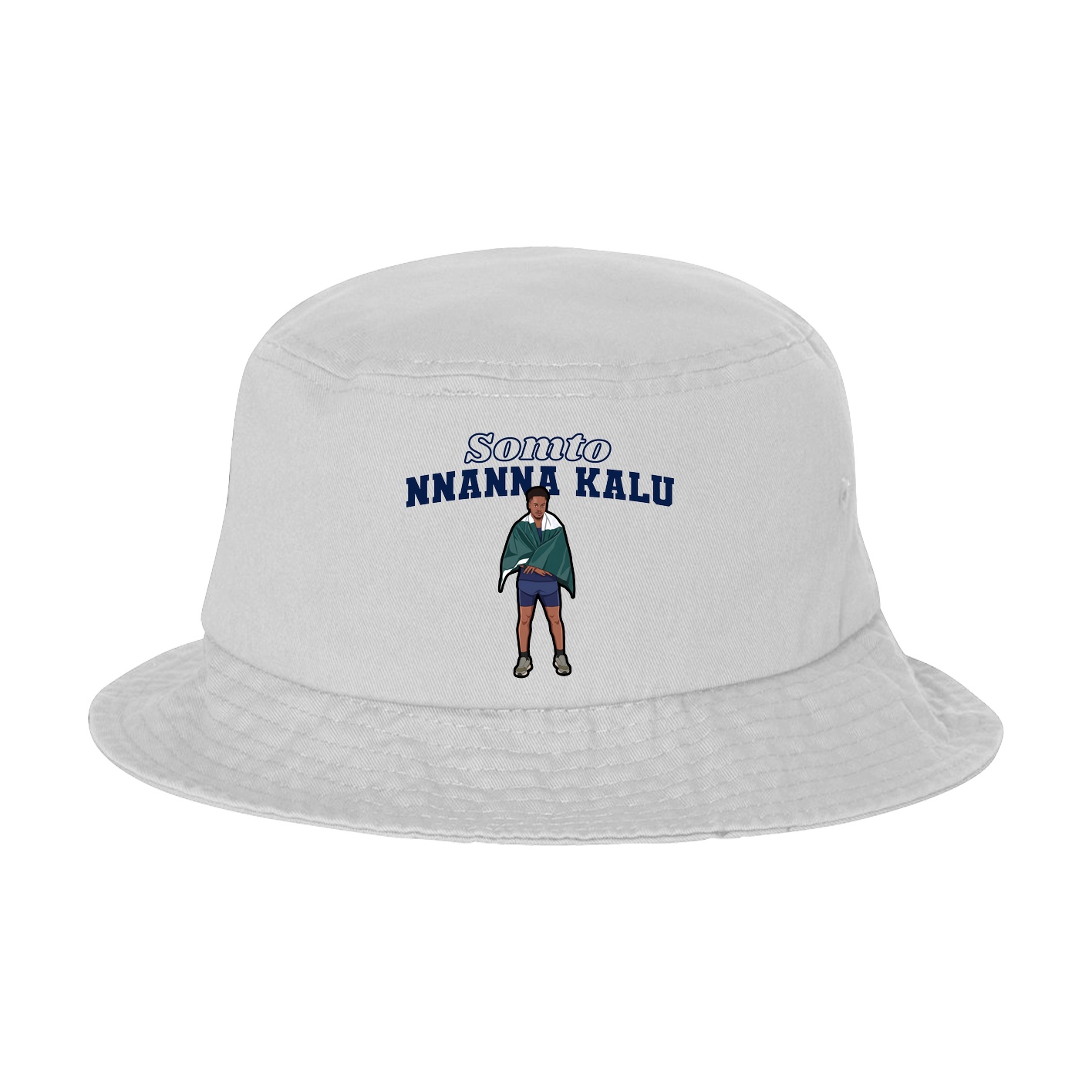 Bucket Cap — Name Arch in White