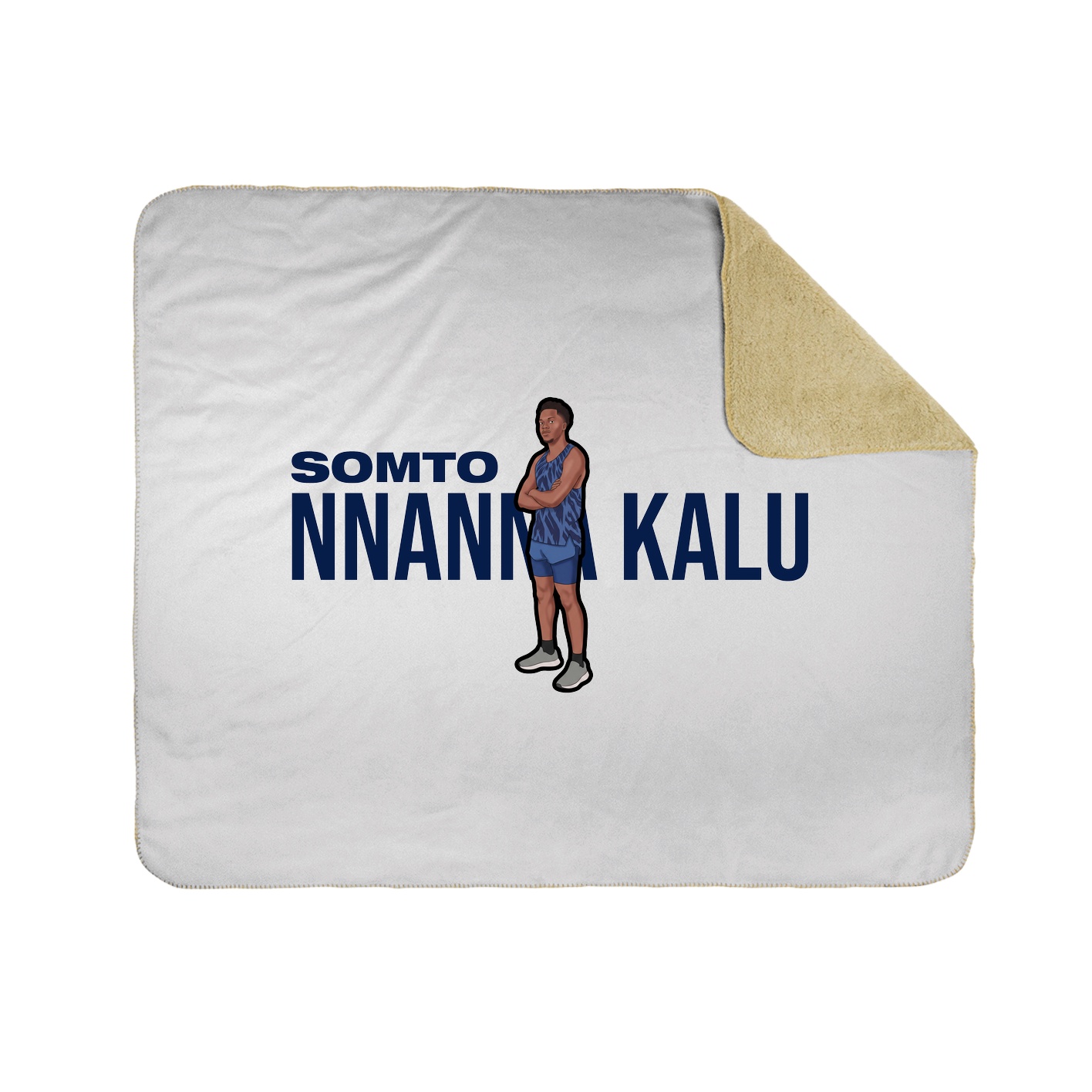 Throw Blanket — Player Name in White