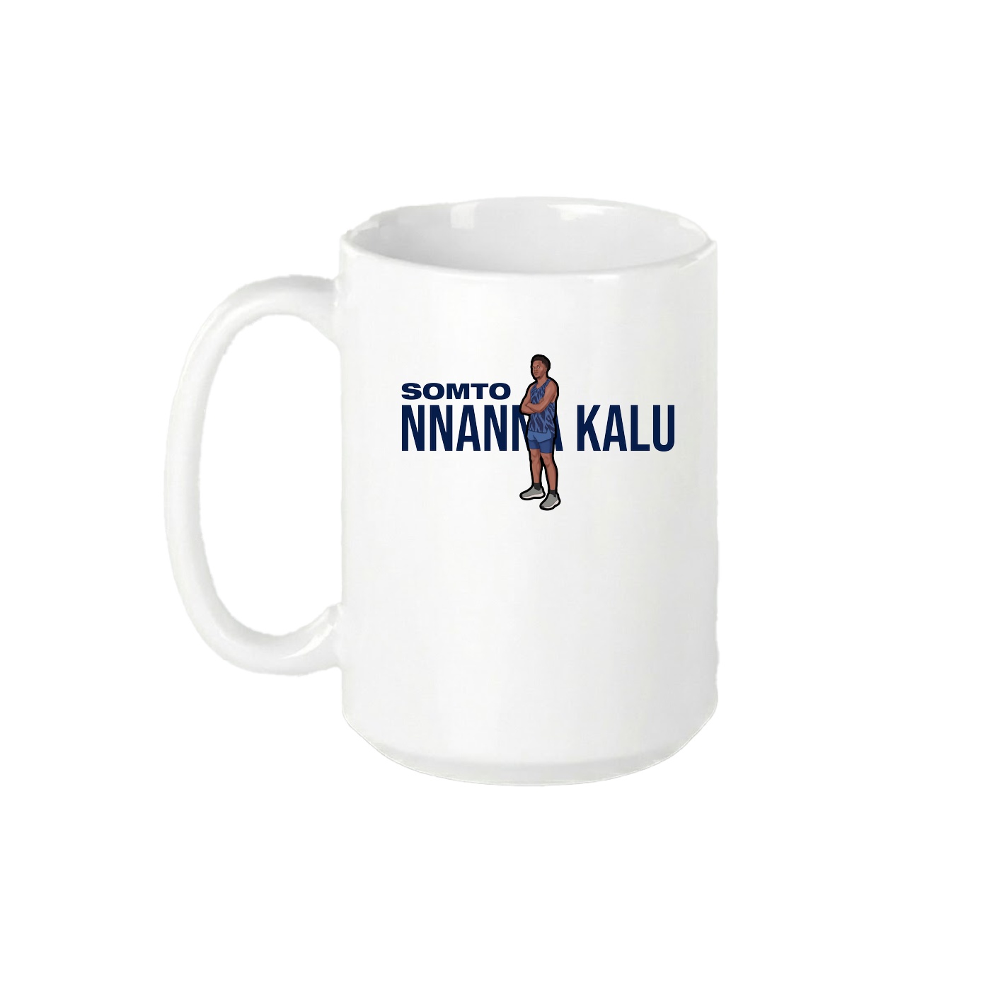 15oz Coffee Mug — Player Name in White