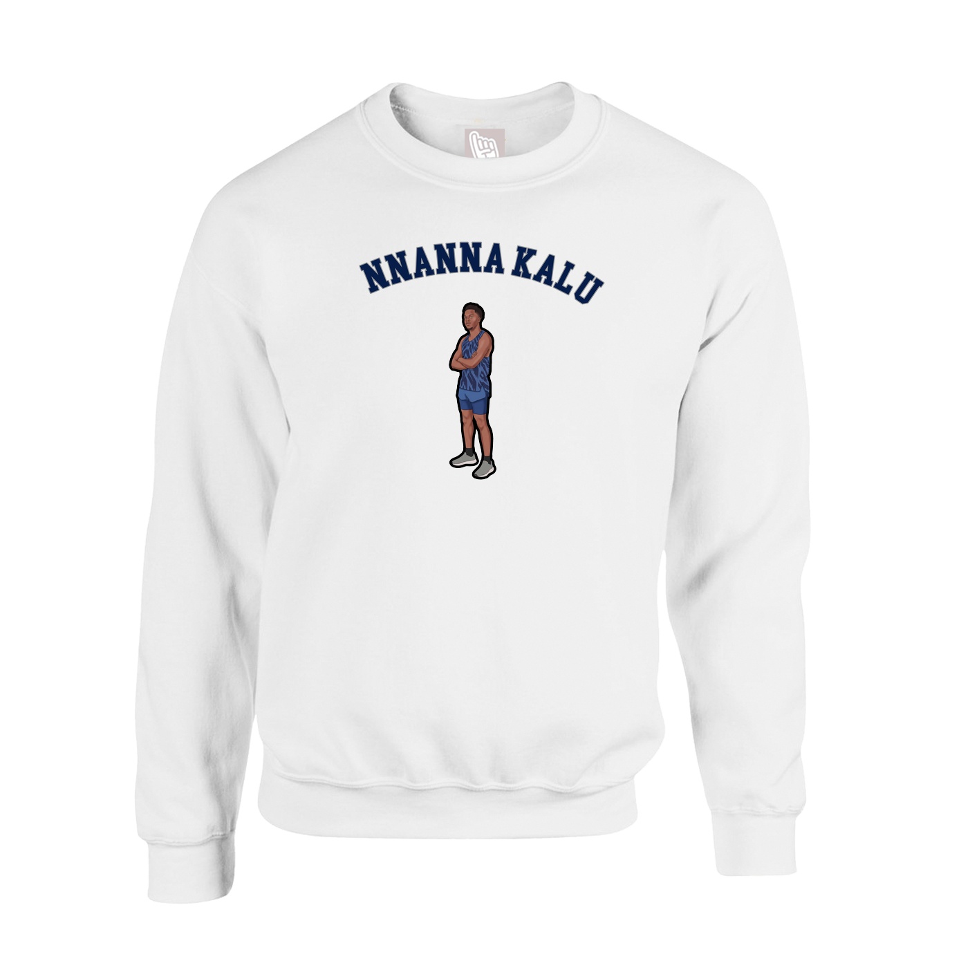 Fleece Crew — Shirsey Arch in White
