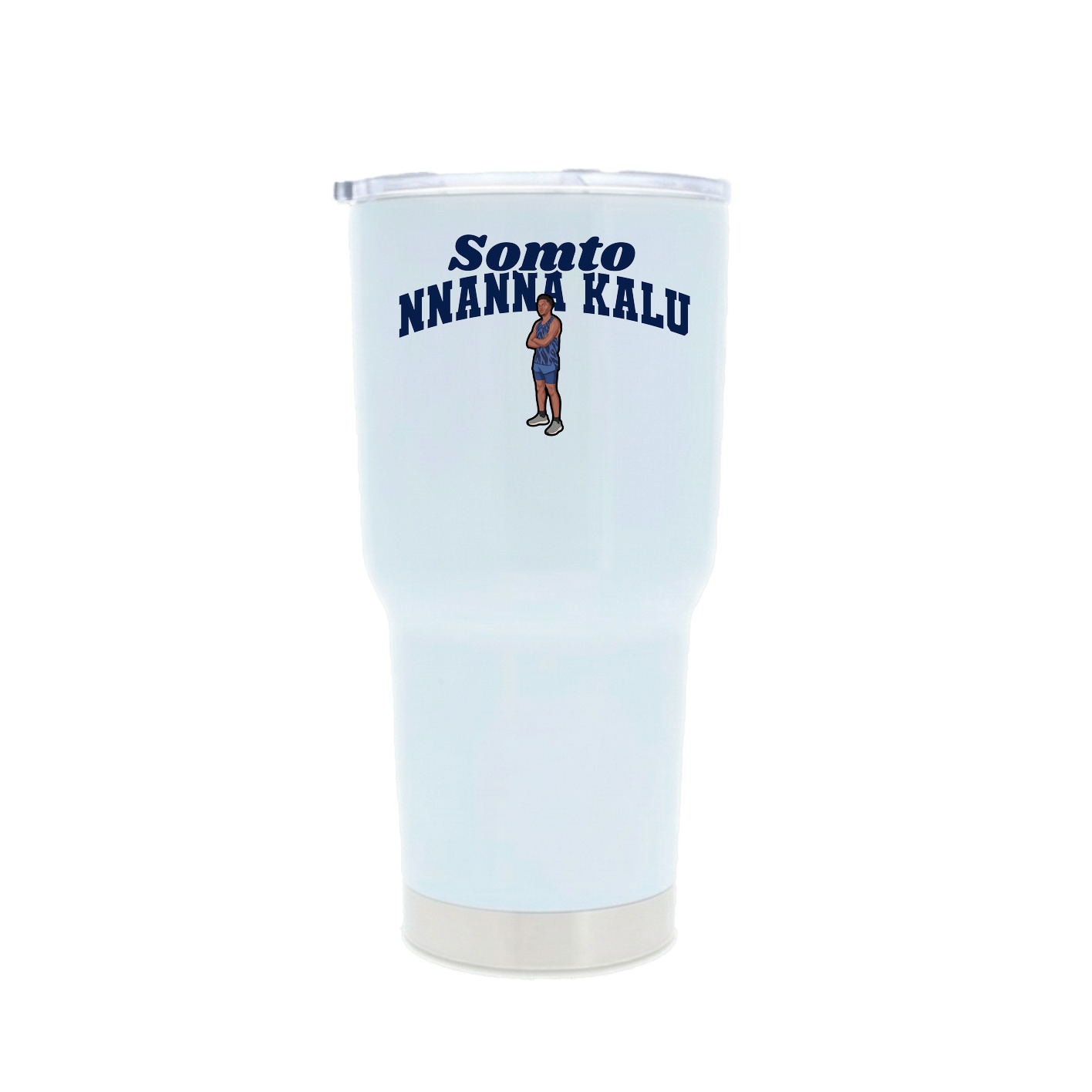 30oz Stainless Steel Tumbler — Signature Arch in White