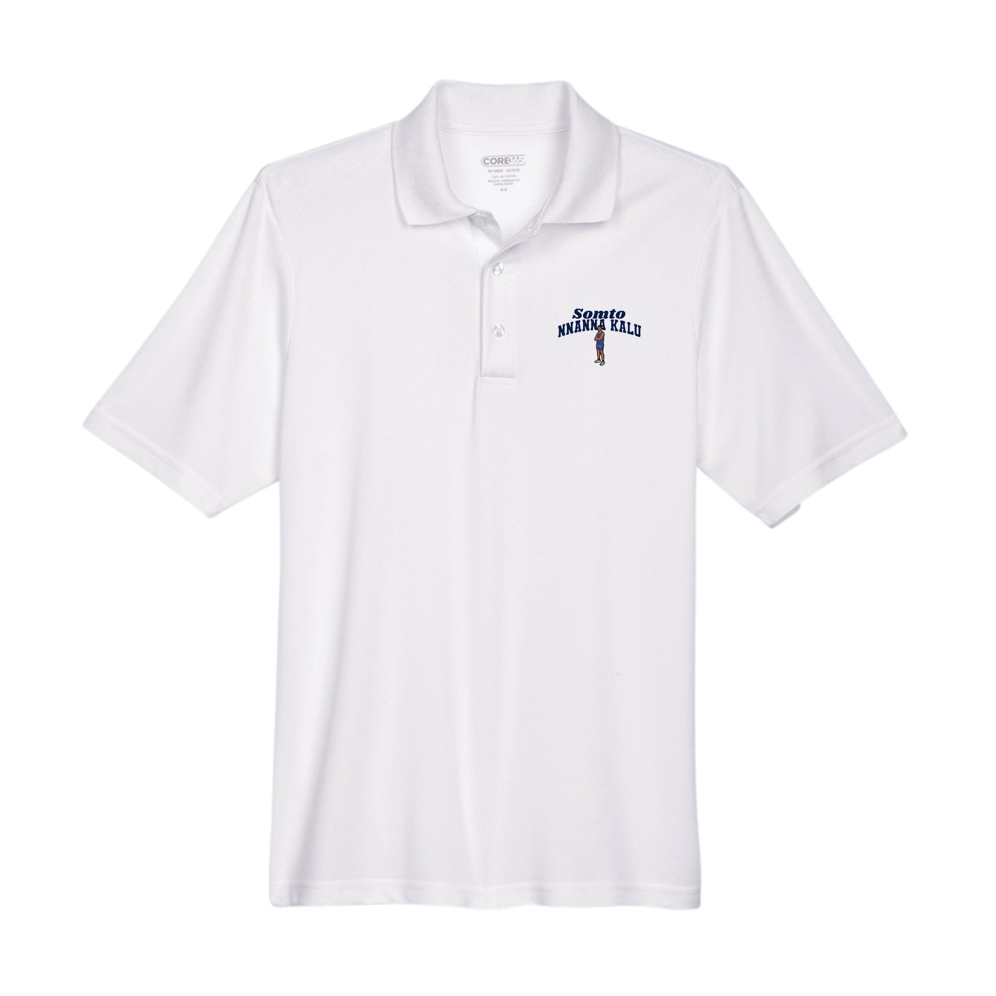 Performance Polo — Signature Arch in White