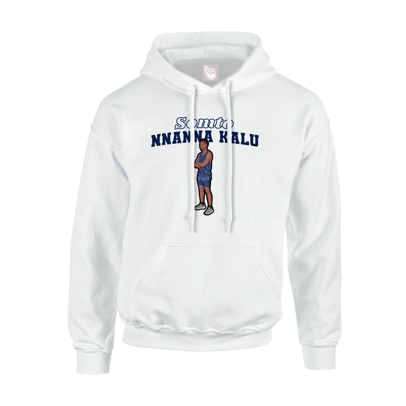 Hoodie — Name Arch in White