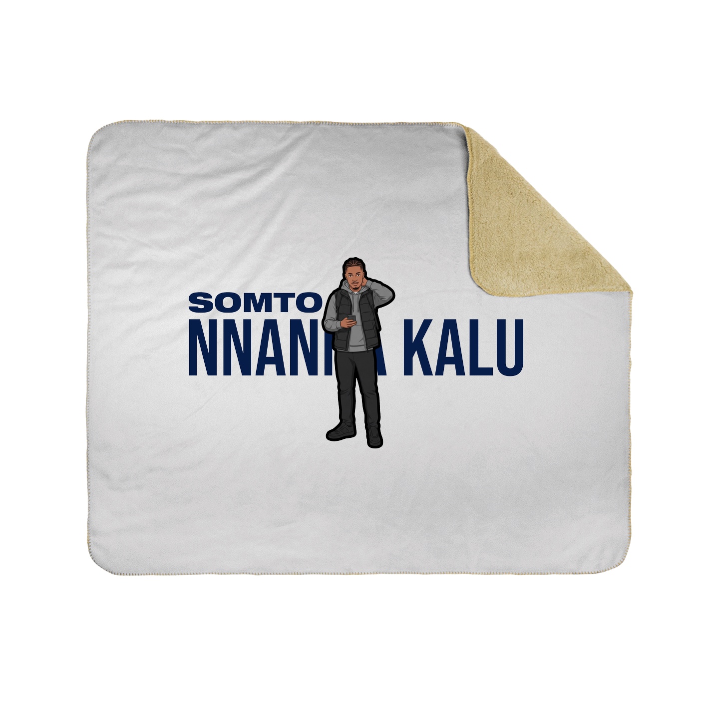 Throw Blanket — Player Name in White