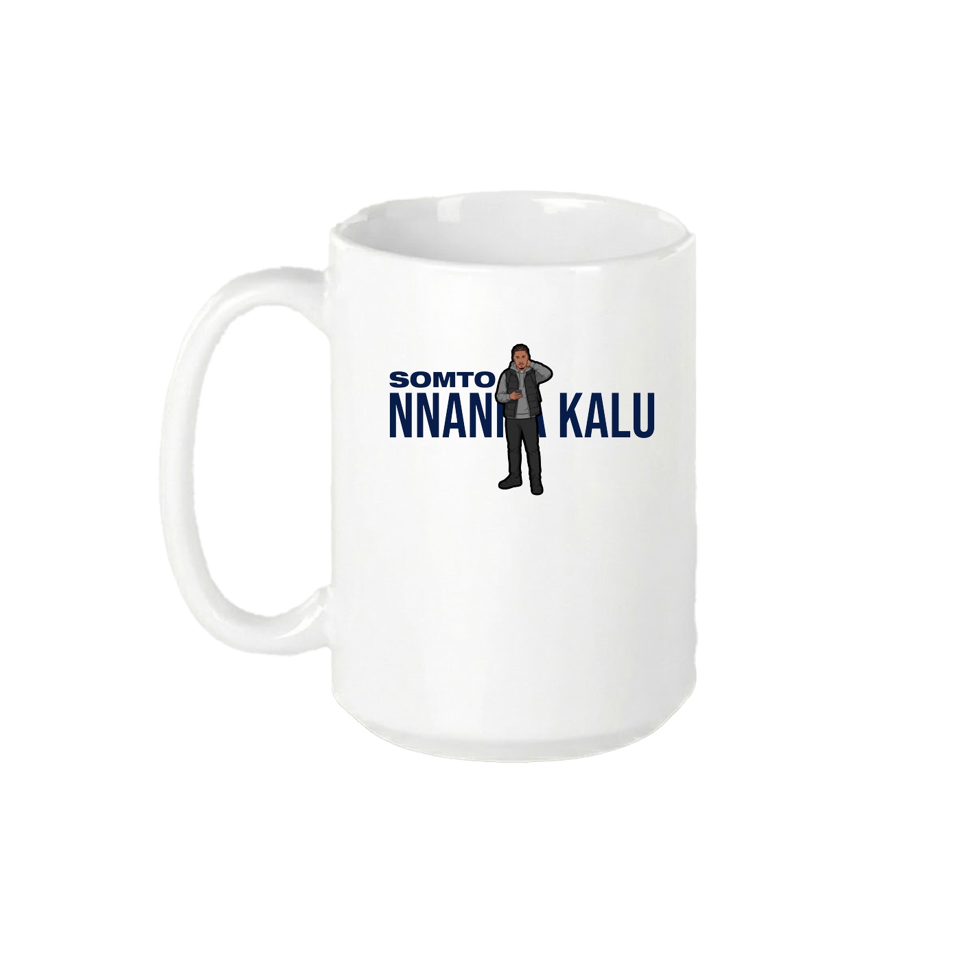 15oz Coffee Mug — Player Name in White