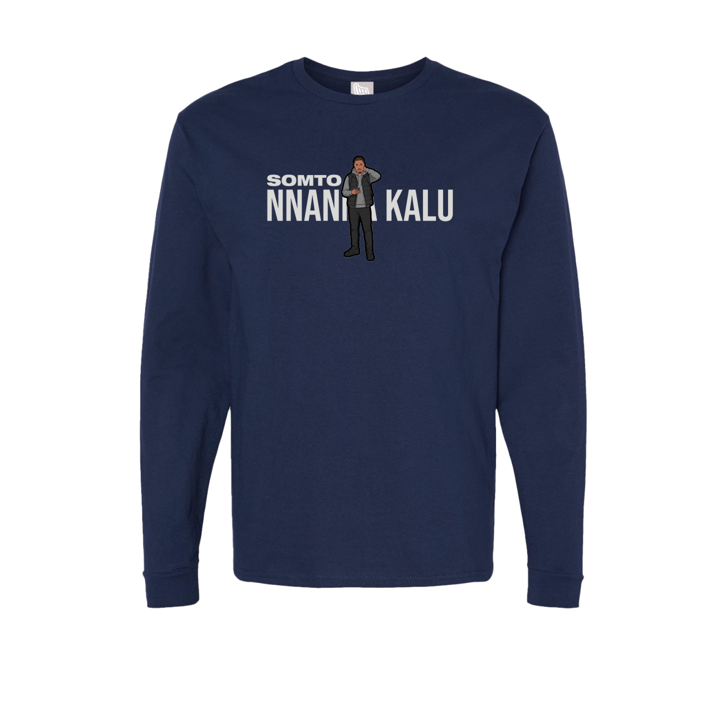 Long Sleeve Tee — Player Name in Navy