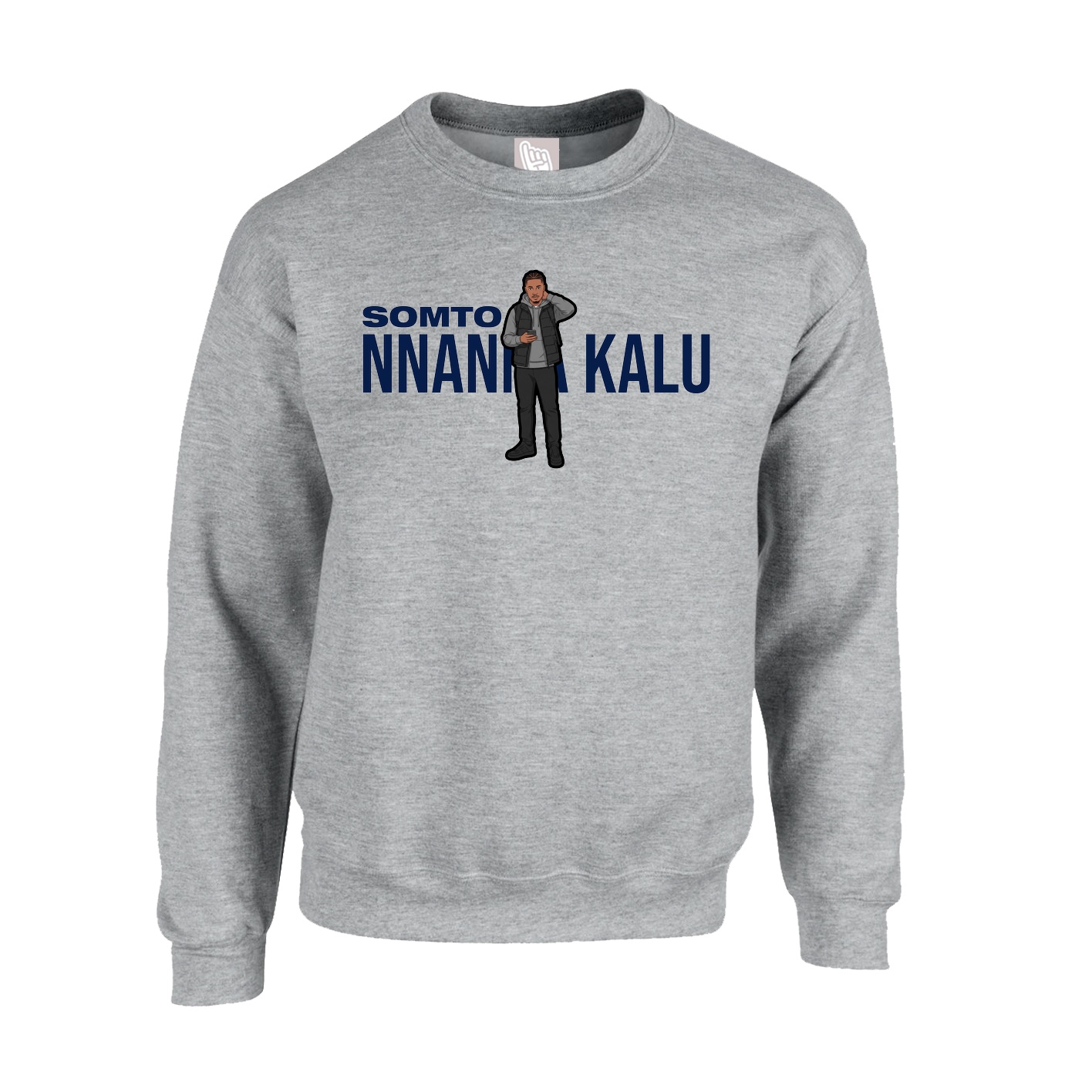 Fleece Crew — Player Name in Grey