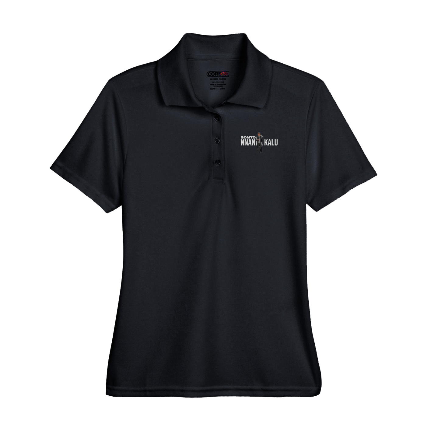 Performance Polo — Player Name in Black