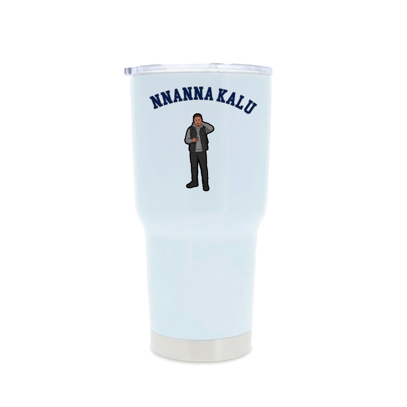 30oz Stainless Steel Tumbler — Shirsey Arch in White