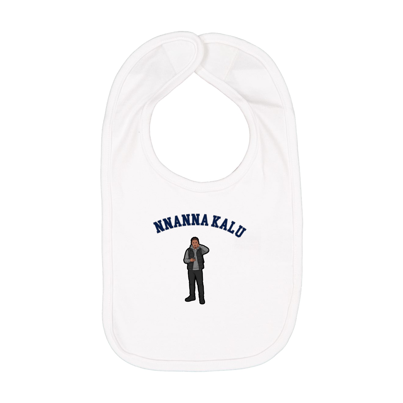 Infant Bib — Shirsey Arch in White