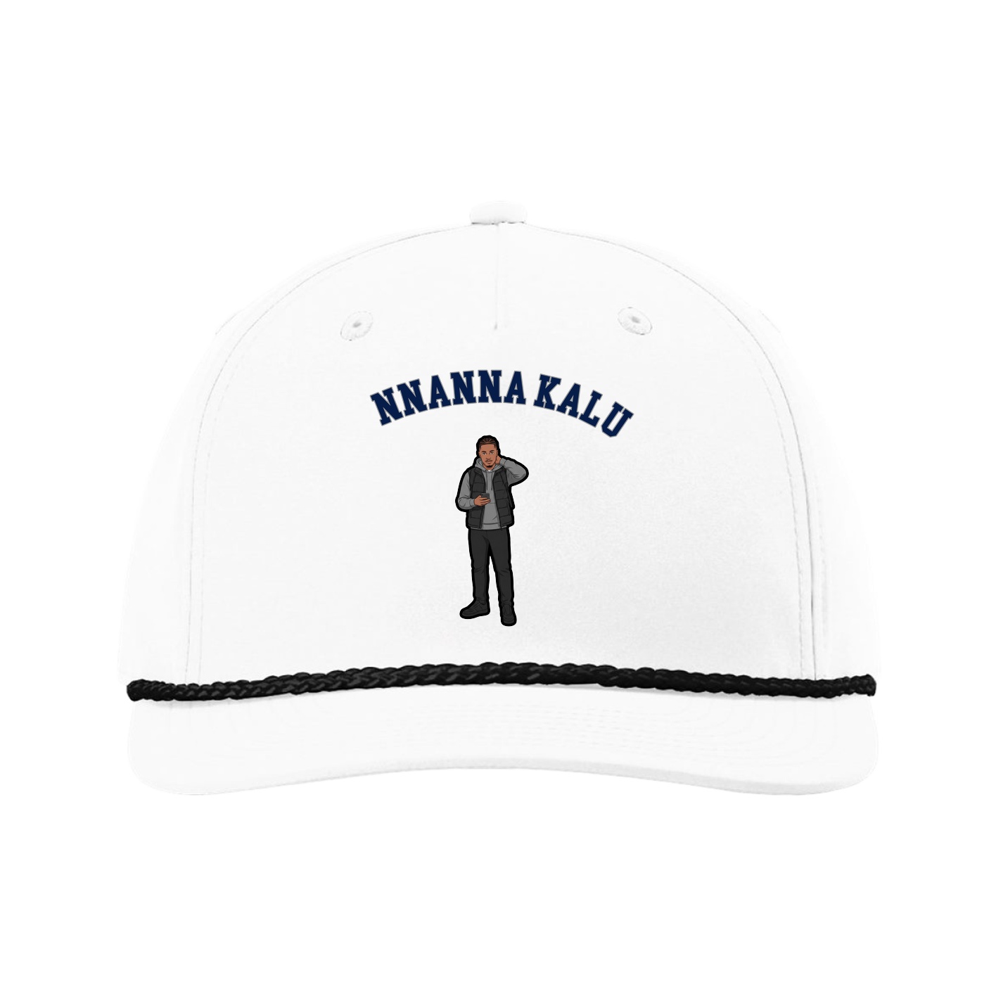 Five-Panel Classic Rope Cap — Shirsey Arch in White
