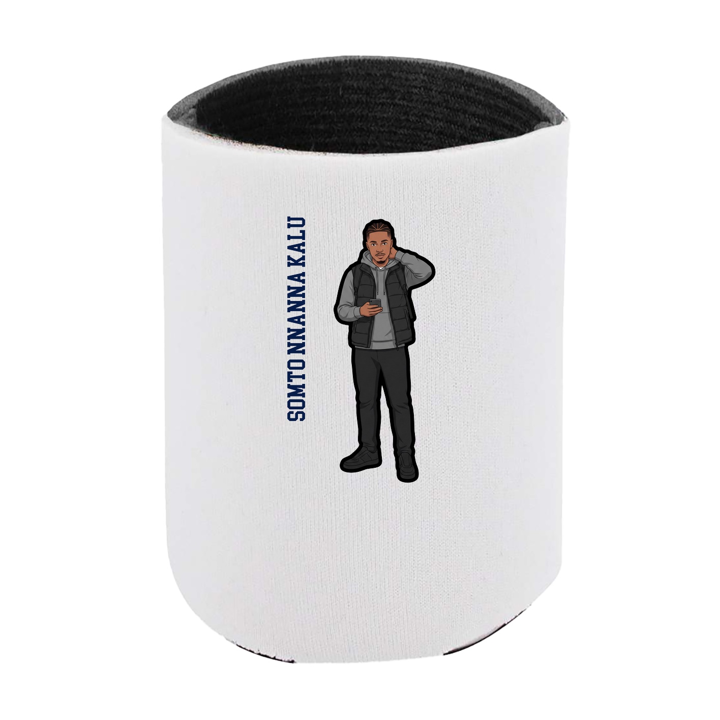 Can Holder — Name Vertical in White