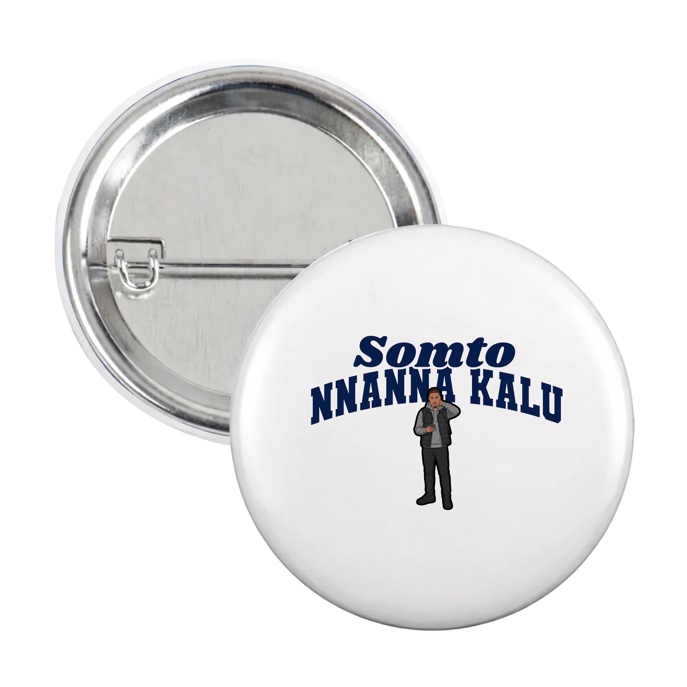 Game Day Button — Signature Arch in White