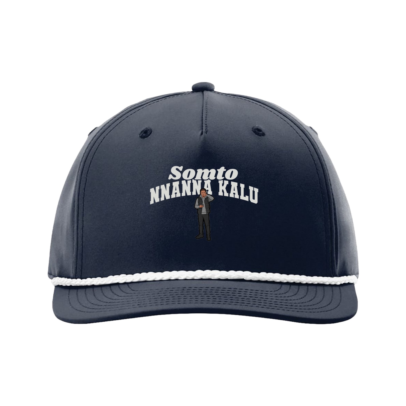 Five-Panel Classic Rope Cap — Signature Arch in Navy