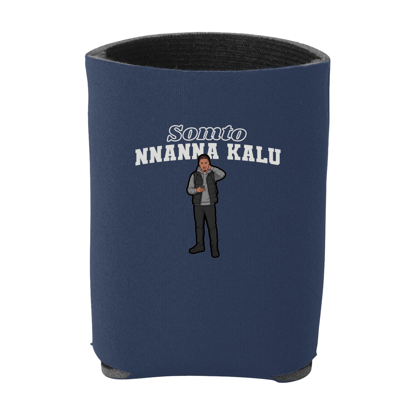 Can Holder — Name Arch in Navy