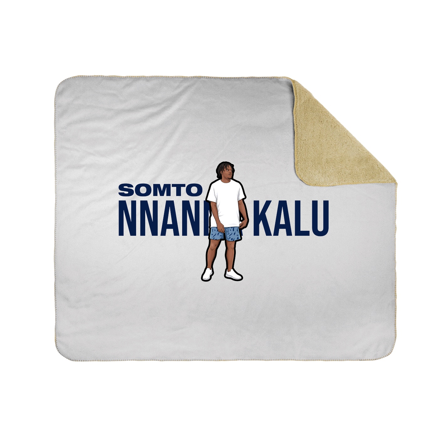 Throw Blanket — Player Name in White
