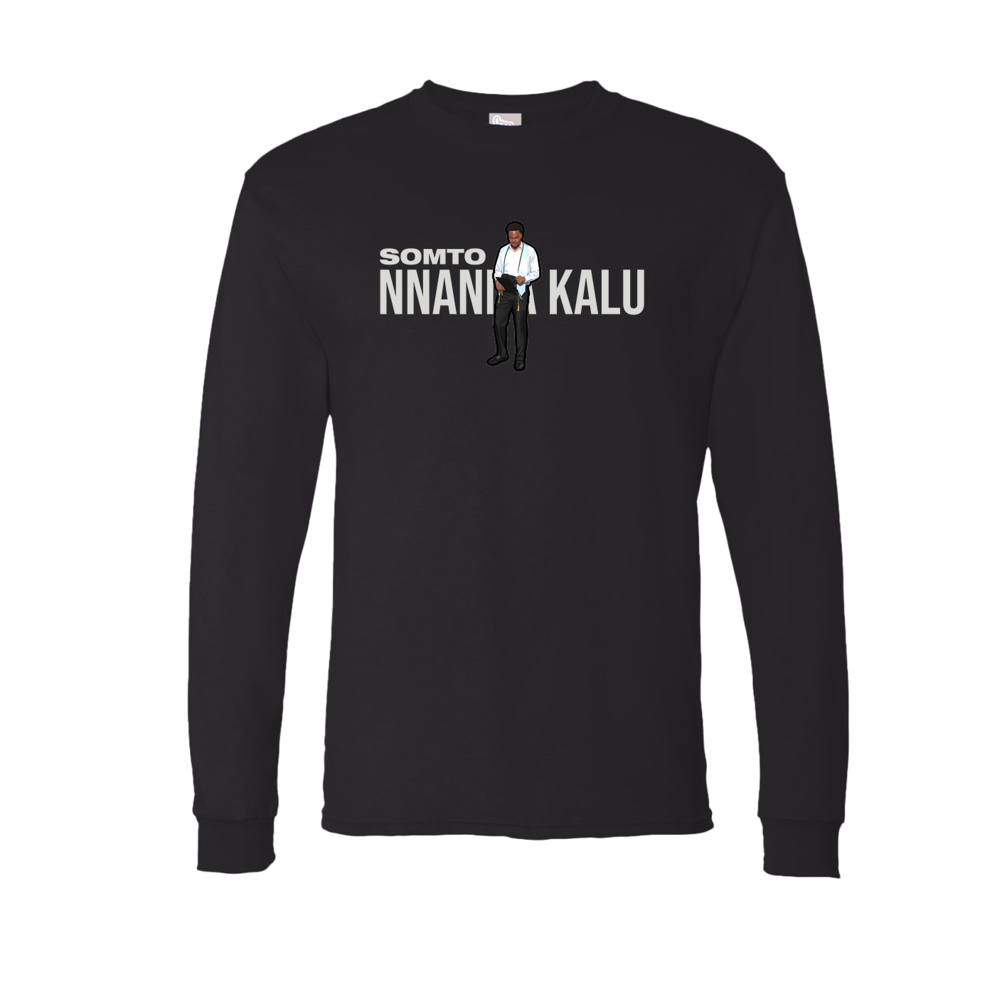 Long Sleeve Tee — Player Name in Black