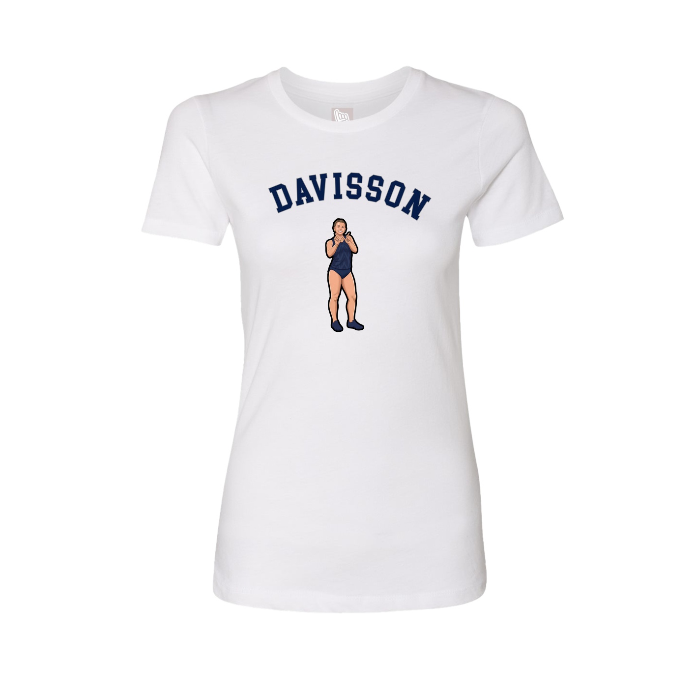 Fitted Women's Tee — Shirsey Arch in White
