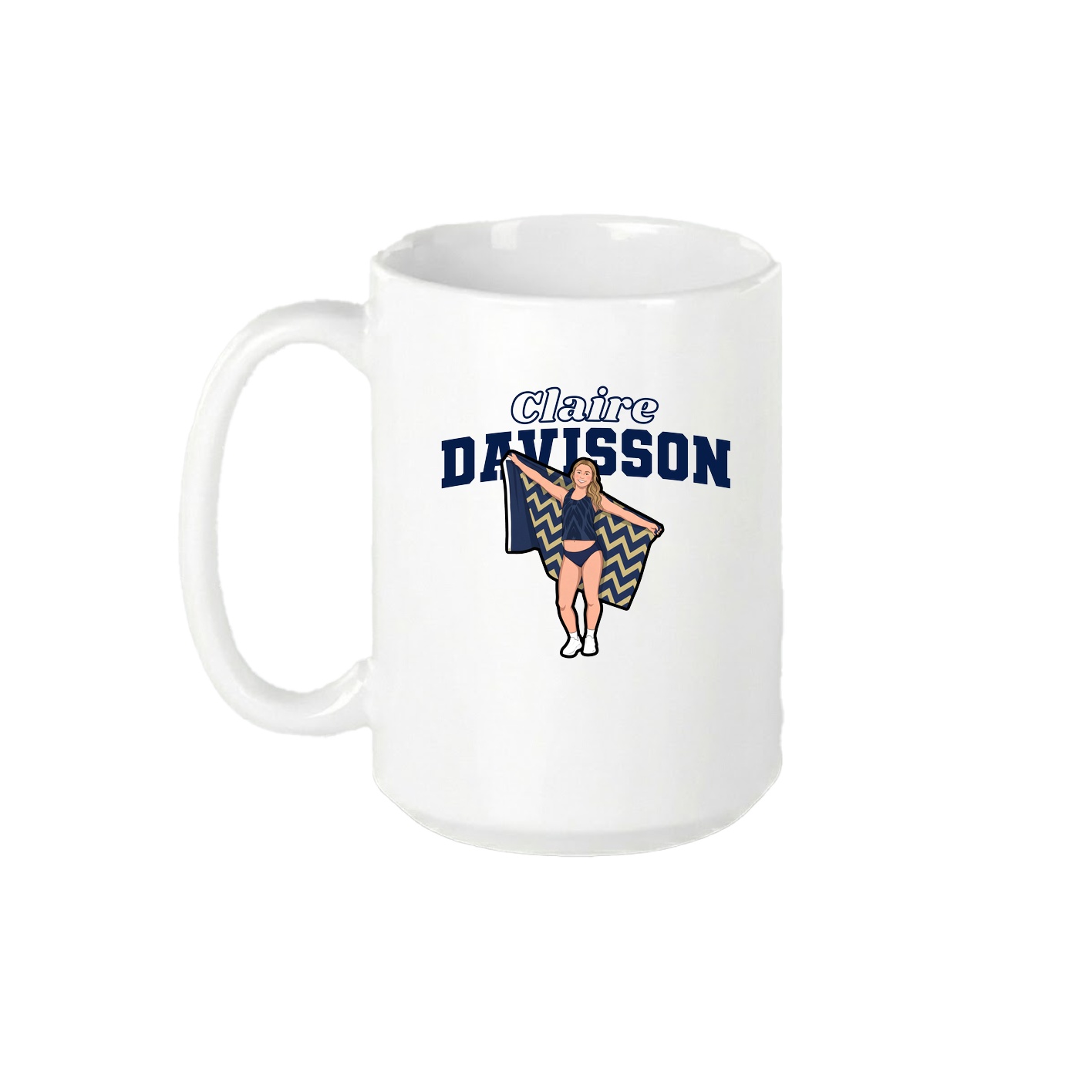 15oz Coffee Mug — Name Arch in White