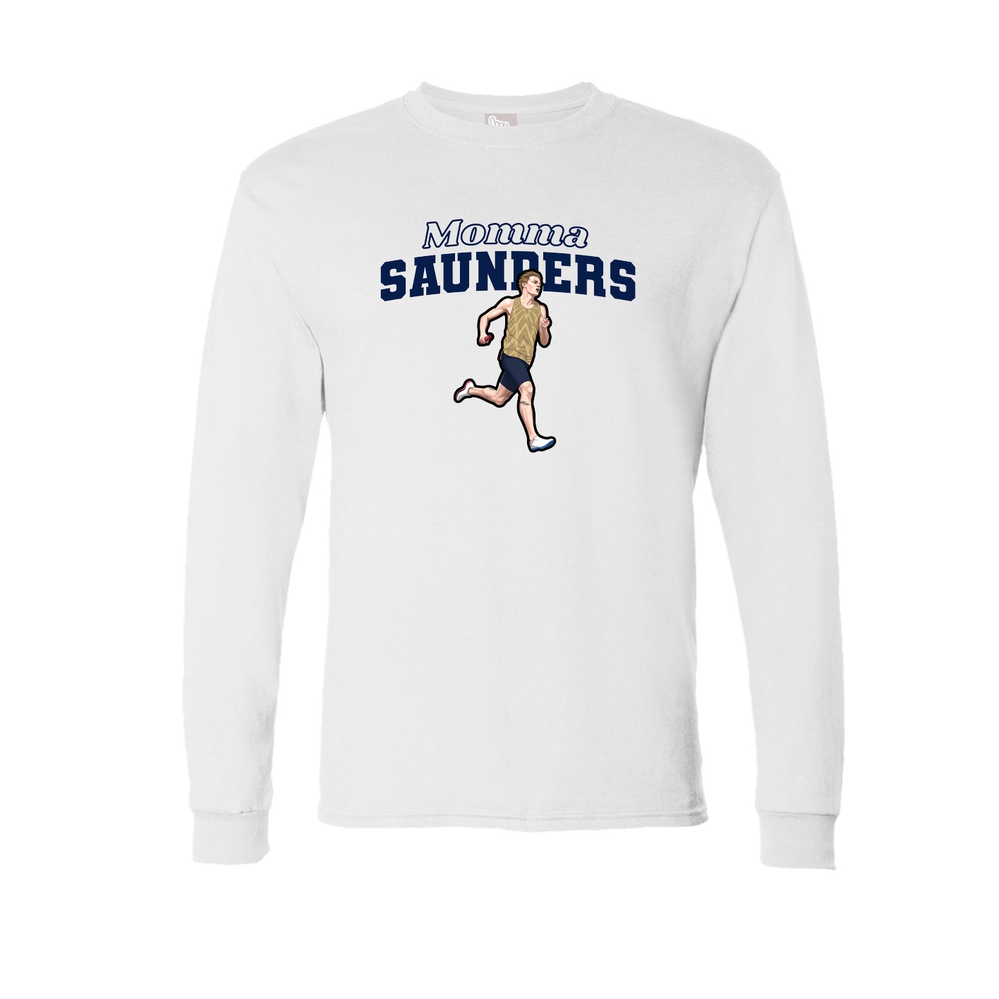 Long Sleeve Tee — Mothers Day Block in White