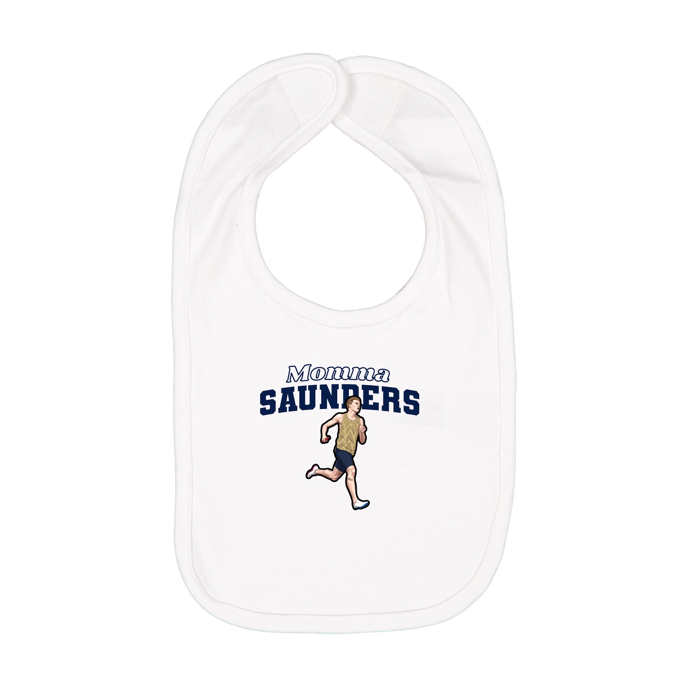 Infant Bib — Mothers Day Block in White