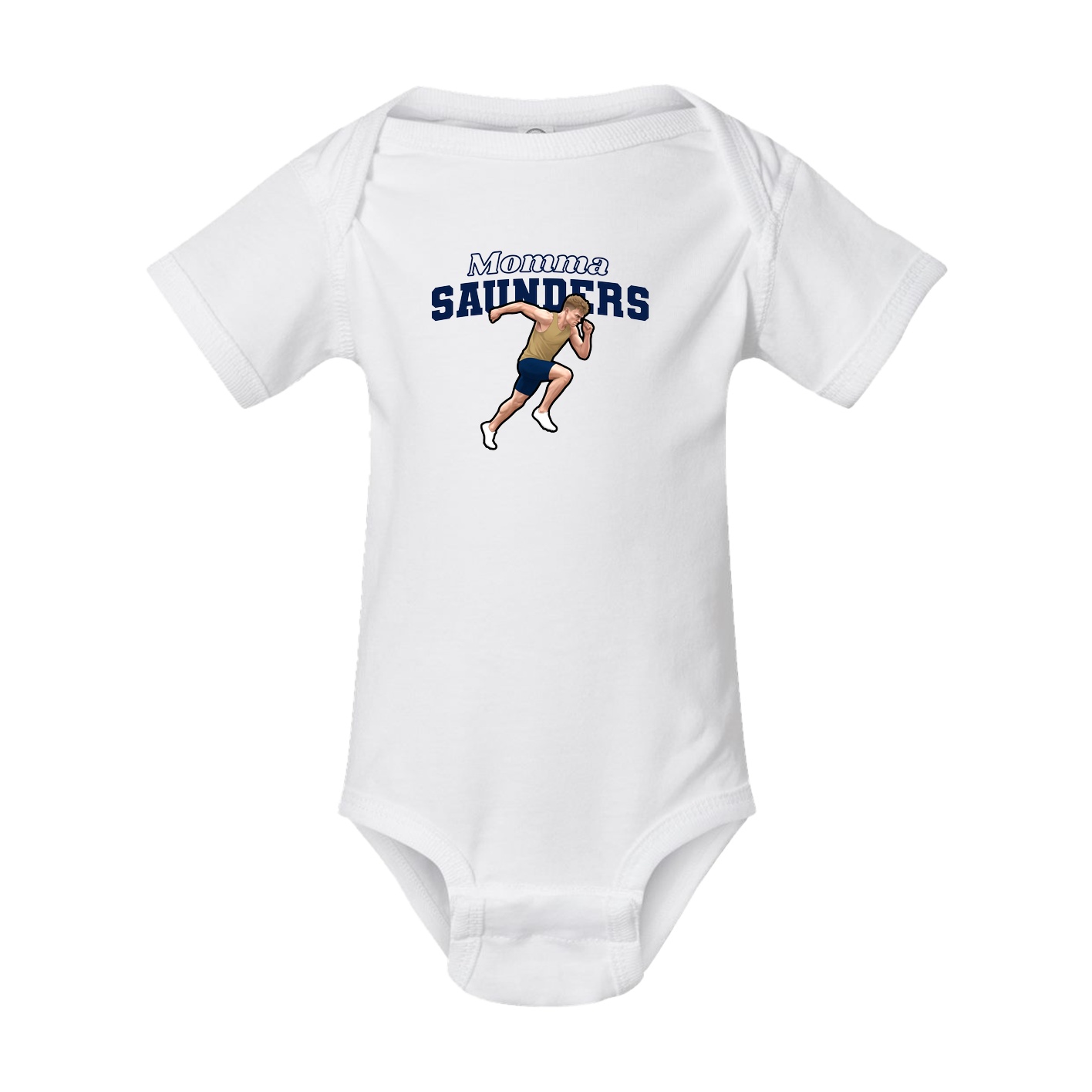 Baby Onesie — Mothers Day Block in White