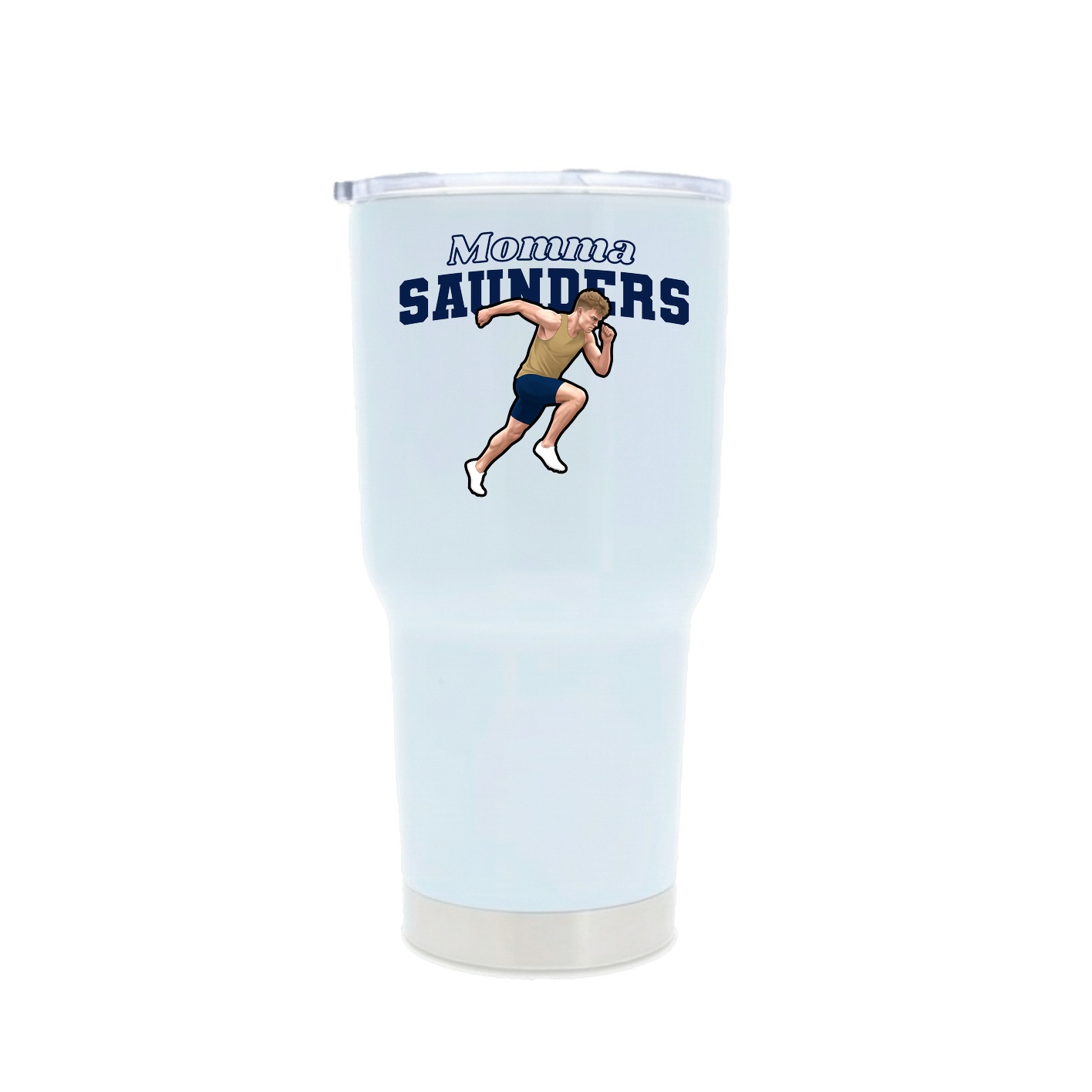 30oz Stainless Steel Tumbler — Mothers Day Block in White