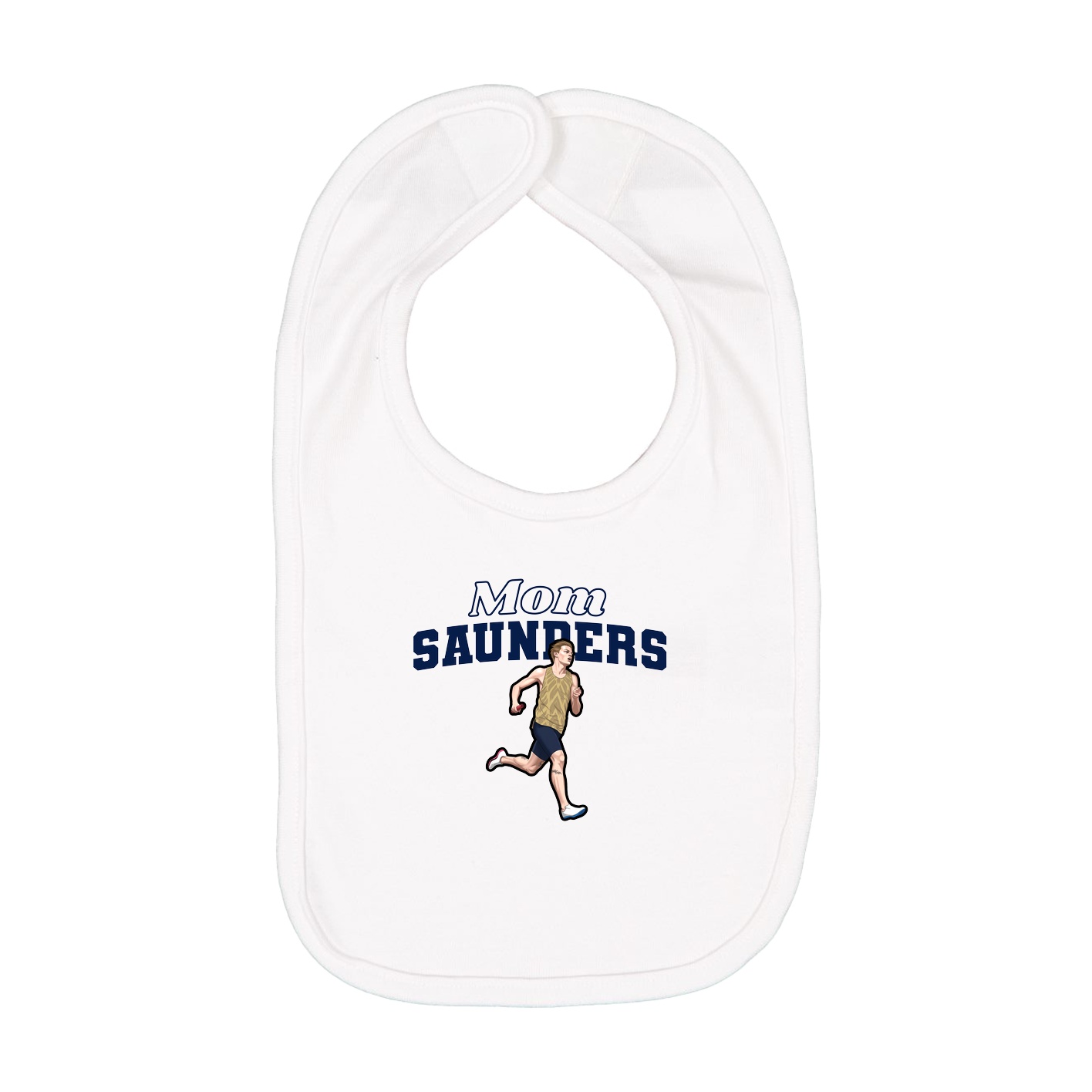 Infant Bib — Mothers Day Block in White