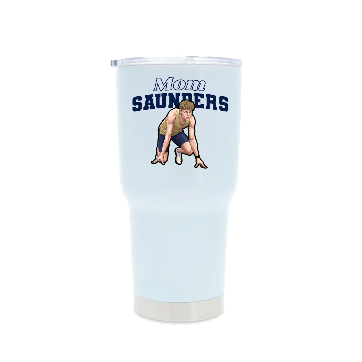 30oz Stainless Steel Tumbler — Mothers Day Block in White
