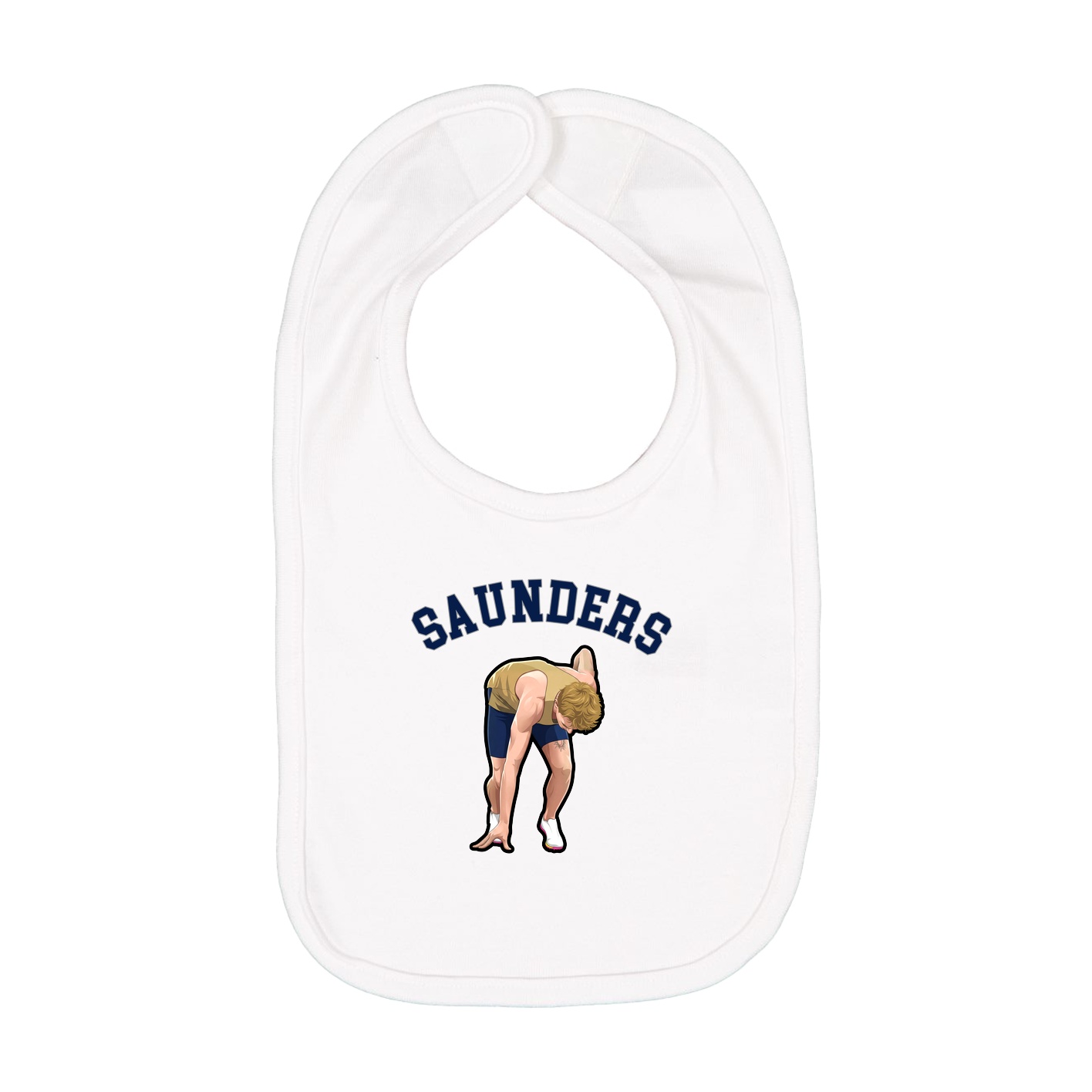Infant Bib — Shirsey Arch in White