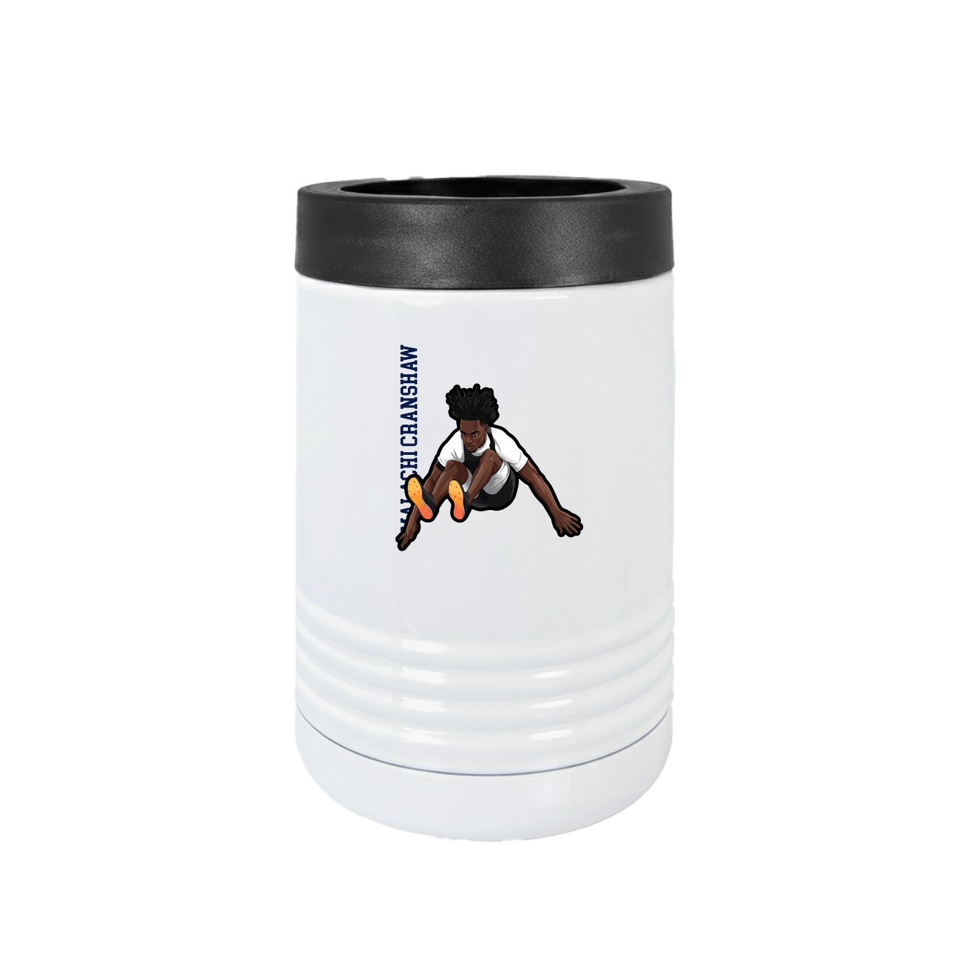 Beverage Holder — Name Vertical in White