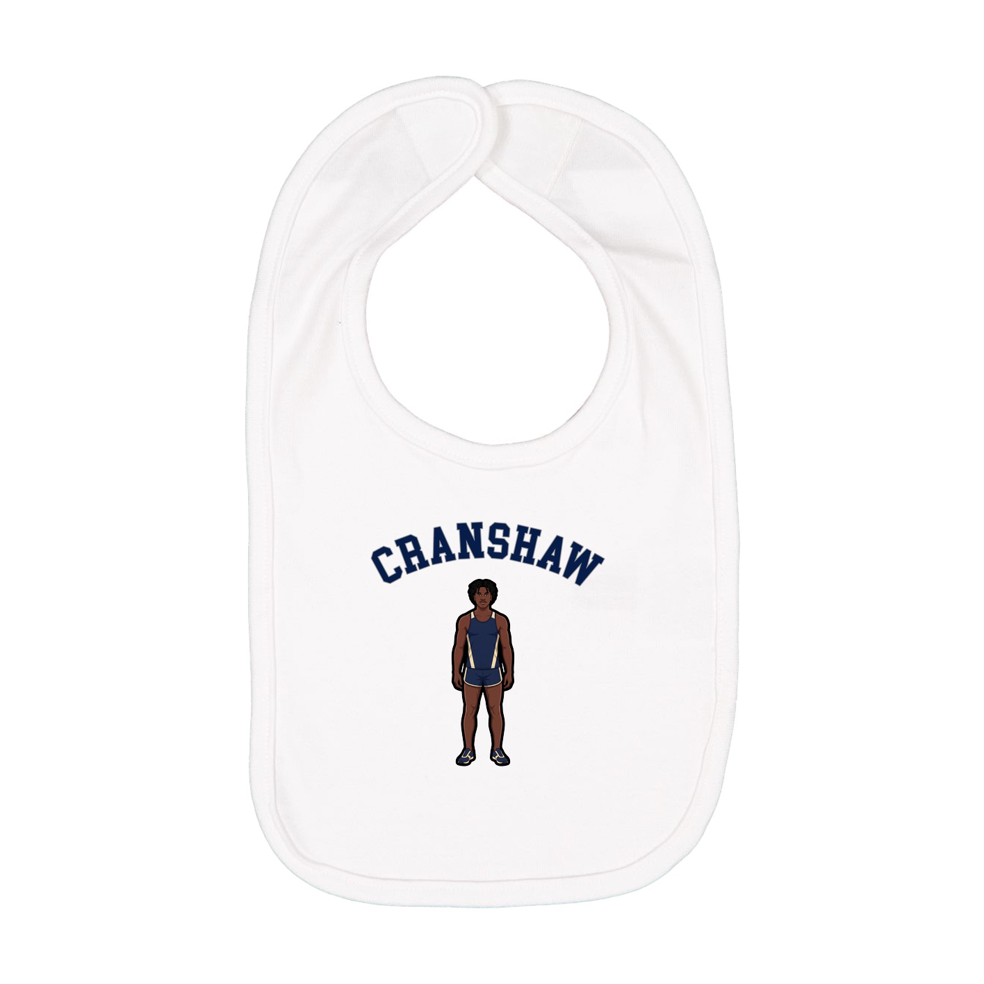 Infant Bib — Shirsey Arch in White