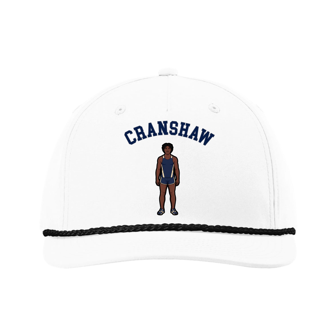 Five-Panel Classic Rope Cap — Shirsey Arch in White