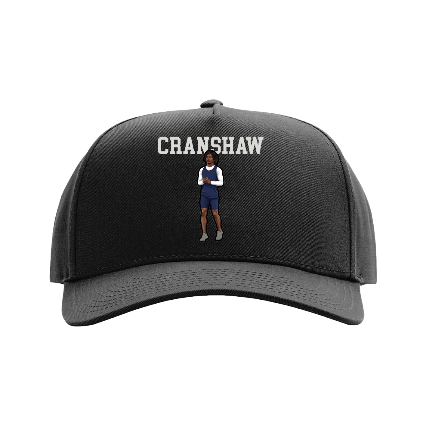 Full Fabric Five-Panel Champ Cap — Shirsey in Black